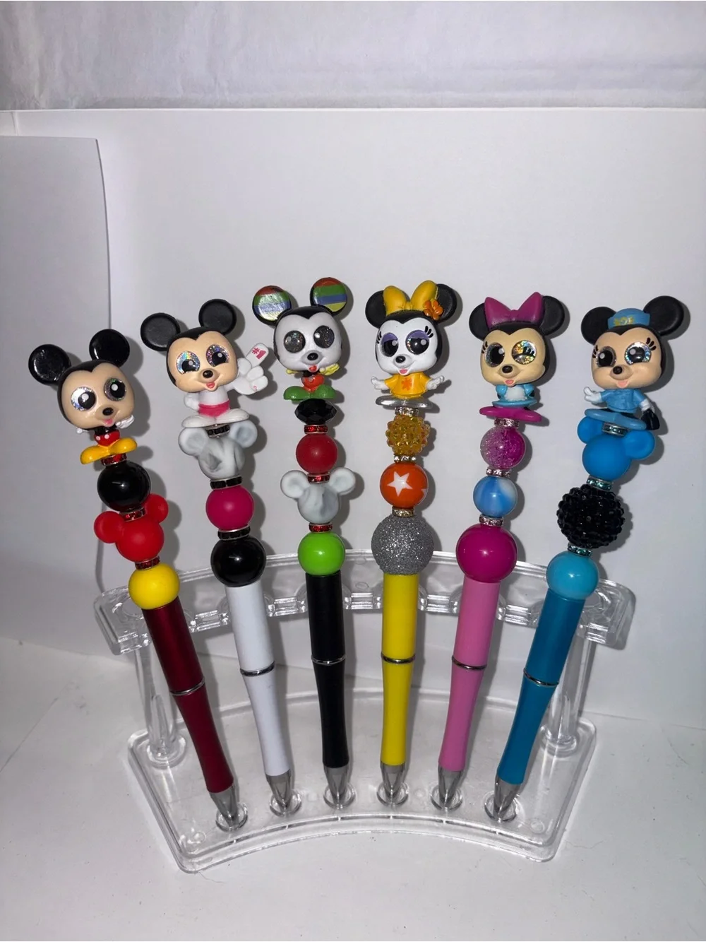 Mickey Mouse and friends characters beaded pens